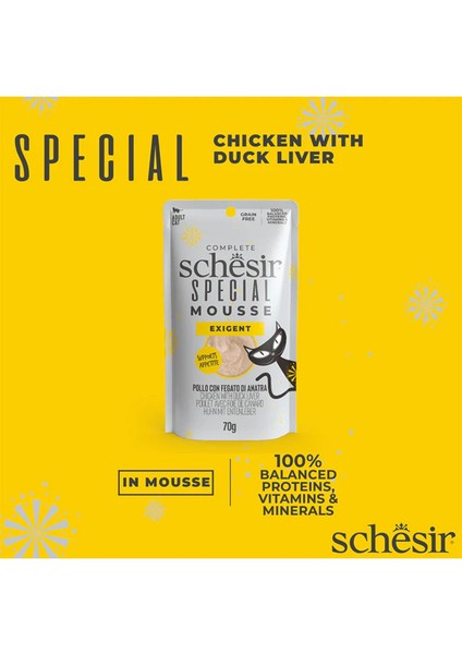 Special Mousse Tavuklu ve Ördek Karaciğerli Kedi Konservesi 70GR - 6 Adet