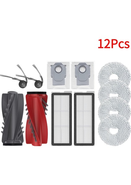 Robot Süpürge Aksesuarları 12 Adet Roborock Qrevo Curv Qrevo Edge P20 Pro Yedek Parçaları