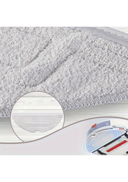 Robot Süpürge Yedek Parçaları Rob Rock S8/s7 Serisi Için 8 Adet Mikrofiber Mop Pedi