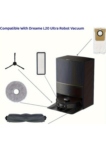 Dreametech L20 ULTRA/L30 Ultra Elektrikli Süpürge Aksesuar Seti 17 Adet