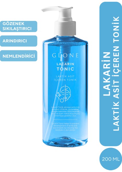 Laktik Asitli Cilt Tonik - Badem Özlü - Gözenek Küçültücü & Cilt Parlatıcı Lakarin Tonik 200ML