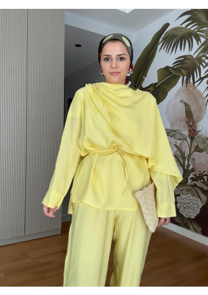 Mimoza Ikili Takım Efil Efil Yazlık Sarı fiyatları
