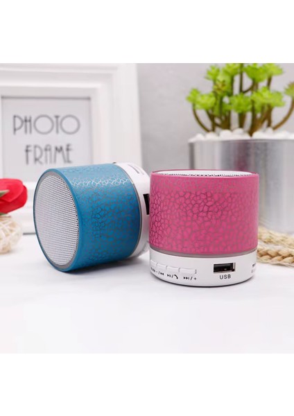 Mini Kablosuz Hoparlör Radyolu Şarjlı 4W Mini Bluetooth Speaker Ambiyans Işık Özellikli Ses Bombası