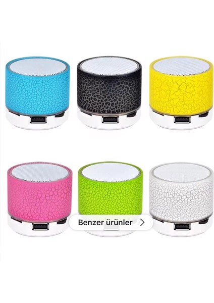 Mini Kablosuz Hoparlör Radyolu Şarjlı 4W Mini Bluetooth Speaker Ambiyans Işık Özellikli Ses Bombası