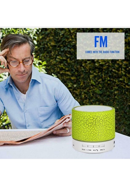 Mini Kablosuz Hoparlör Radyolu Şarjlı 4W Mini Bluetooth Speaker Ambiyans Işık Özellikli Ses Bombası