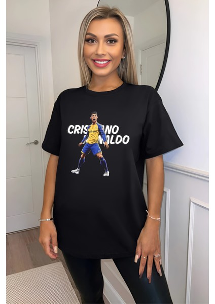 Cr7 Ronaldo Karikatür Baskılı Unisex T-Shirt/tişört - Tüm Yaş Grupları fiyatları