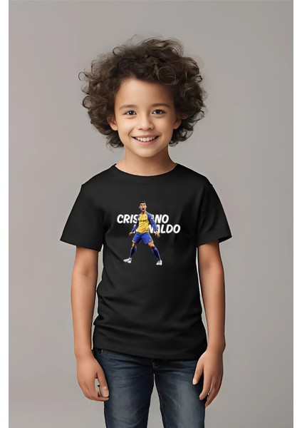 Cr7 Ronaldo Karikatür Baskılı Unisex T-Shirt/tişört - Tüm Yaş Grupları modelleri