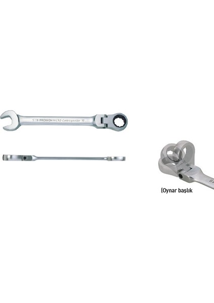 23049 Mafsallı Cırcırlı Kombine Anahtar 12MM