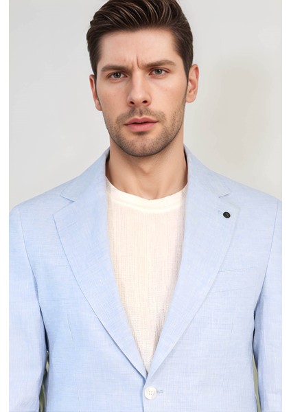 Keten/mono Yaka Çift Yırtmaç Takım A Mavi fiyatları