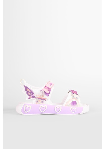 Label Hafif Kız Çocuk Beyaz Sandalet