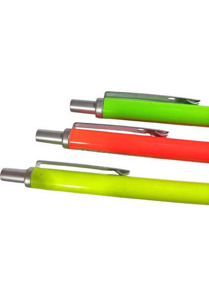 Metal Versatil Kalem Neon Renkli Uçlu Kalem 0.7 - Yeşil