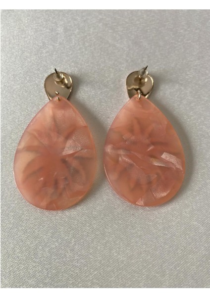 Palmiye Figürlü Küpe Toz Pembe Renk fırsatları