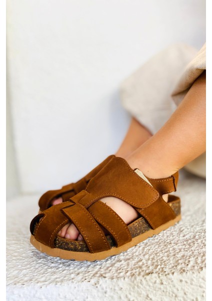 Arezzo Unisex Deri Çocuk Sandalet Taba indirimleri