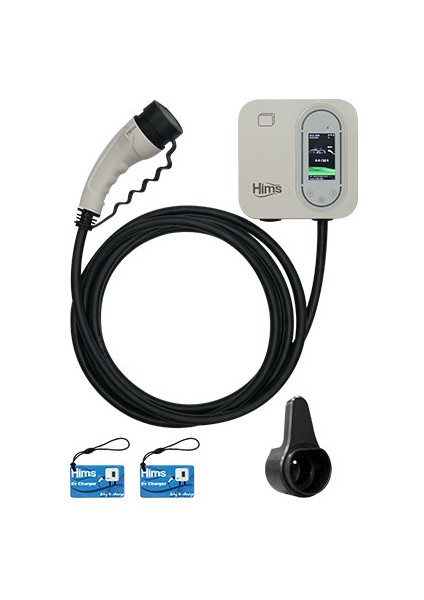 Hcdkb-22 22KW Destekli 5m Kablolu Smart Beyaz Elektrikli Araç Şarj Istasyonu