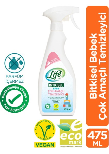 Bitkisel Çok Amaçlı Temizleyici 475 ml – Bebek Yüzeyleri Için Güvenli