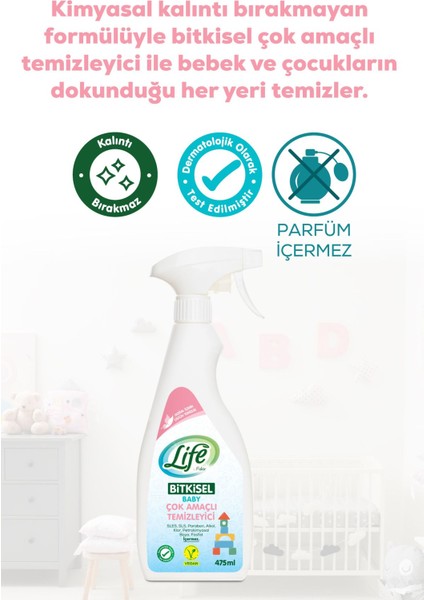 Bitkisel Çok Amaçlı Temizleyici 475 ml – Bebek Yüzeyleri Için Güvenli