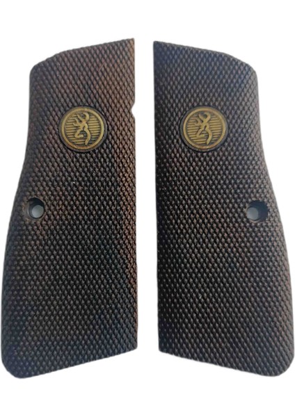 Browning Hp 14 Lü Zig 14 ve Yavuz 14 Lü Uyumlu Kabze Lazer Işlemeli Ahşap