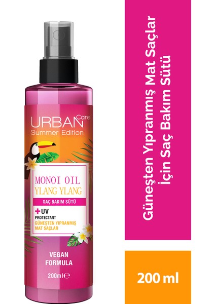Monoi Oil & Ylang Ylang Güneşten Yıpranmış Mat Saçlara Özel Saç Bakım Sütü 200 ml