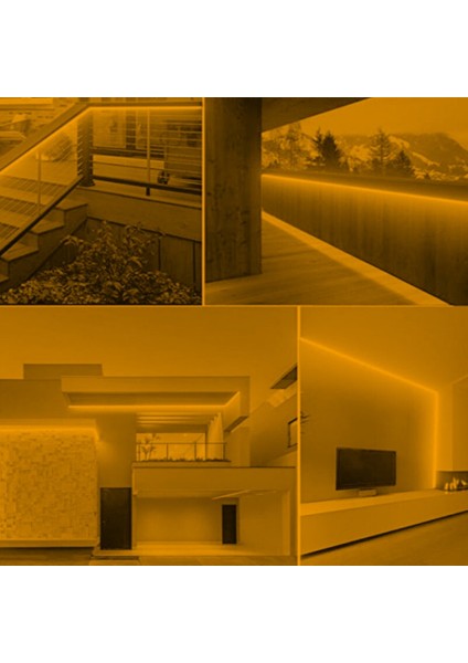 SB-6509 2 Metre Amber Işık Neon LED Şerit Dış Mekan Silikonlu Esnek Dekoratif Aydınlatma 220V Fişli