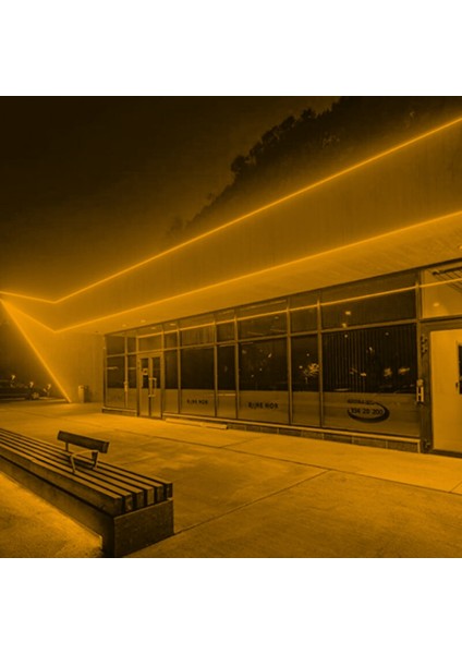 SB-6509 2 Metre Amber Işık Neon LED Şerit Dış Mekan Silikonlu Esnek Dekoratif Aydınlatma 220V Fişli