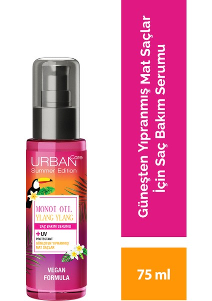 Monoi Oil & Ylang Ylang Güneşten Yıpranmış Mat Saçlara Özel Saç Bakım Serumu 75 ml