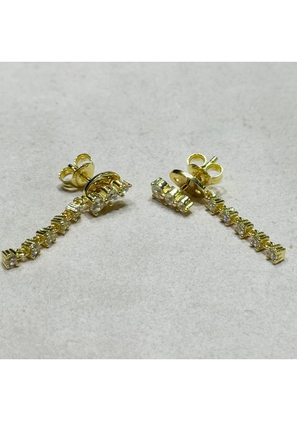 Bendo 5 Gümüş Küpe MS3675, 925 Ayar Gümüş, Altın Kaplama