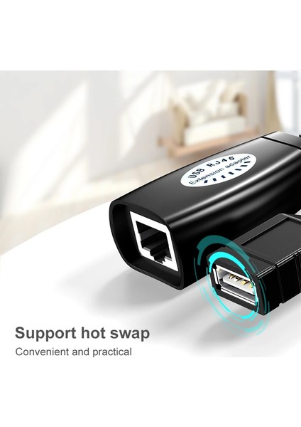 Yeni USB RJ45 Extender RJ45 USB Ek Uzatıcı CAT5E 6 Kablosu Ekleme Extensıon Extender RJ45 USB Uzatma Cat5 RJ45 CAT5E Cat6 Yama Kablosu