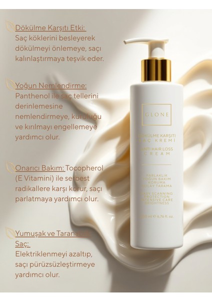 Incelmiş ve Zayıf Saçlar Için Onarıcı Saç Kremi 200ML I Yoğun Nemlendirme ve Onarıcı Bakım