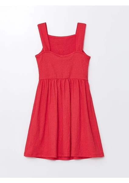 Lcw Kids Kirmizi Kare Yaka Kız Çocuk Elbise fiyatları