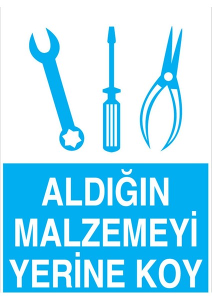 Arızalı Takım ve Malzeme Kullanma Uyarı Tabelası - 70X100 Alüminyum Kompozit Panel - ATM16