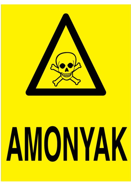 Amonyak Uyarı Tabelası - 70X100 Alüminyum Kompozit Panel - TM13