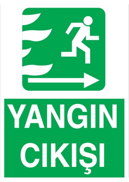 Yangın Çıkışı Uyarı Tabelası - 20X30 Alüminyum Kompozit Panel - Aç11