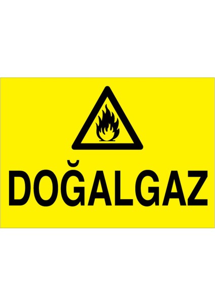 Doğalgaz Uyarı Tabelası - 35X50 Alüminyum Kompozit Panel - DG38