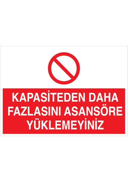 Asansör Altındangeçme Uyarı Tabelası - 20X30 Alüminyum Kompozit Panel - A2