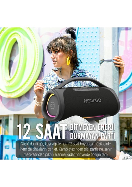 Nowgo Storm 2 160W Rgb Super Bass Tws Party Speaker Taşınabilir Kablosuz Bluetooth Hoparlör