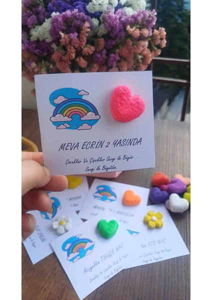 Tohum Kart Hediyelik, tohumlu Kart 25 Adet Kalp, papatya, doğum Günü, düğün, mevlut, nikah, kına, mezuniyet, söz, bebek Hediyelik