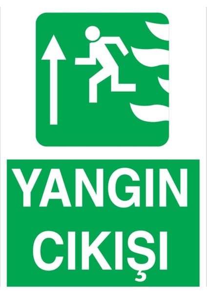 Yangın Çıkışı Uyarı Tabelası - 70X100 Alüminyum Kompozit Panel - Aç10