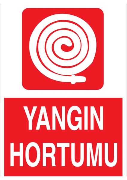 Yangın Hortumu Uyarı Tabelası - 35X50 Alüminyum Kompozit Panel - Y48