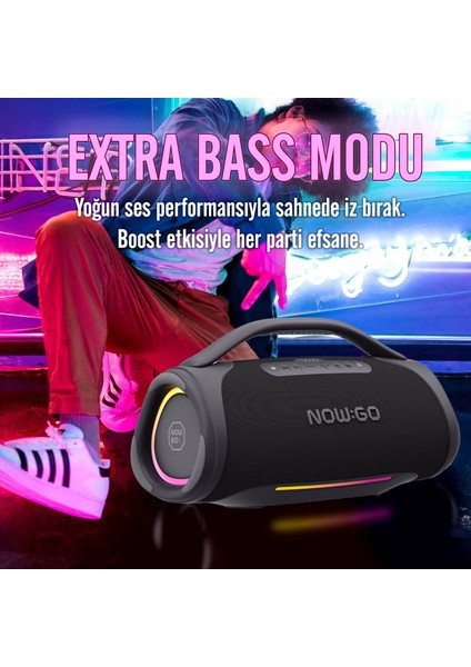 Nowgo Storm 2 160W Rgb Super Bass Tws Party Speaker Taşınabilir Kablosuz Bluetooth Hoparlör