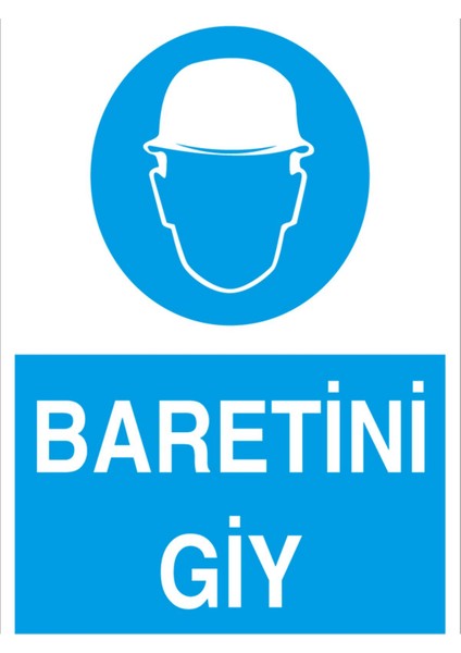 Baretini Giy Uyarı Tabelası - 50X70 Alüminyum Kompozit Panel - Kkb2