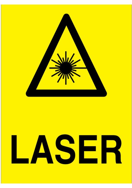 Laser Uyarı Tabelası - 70X100 Alüminyum Kompozit Panel - Il9