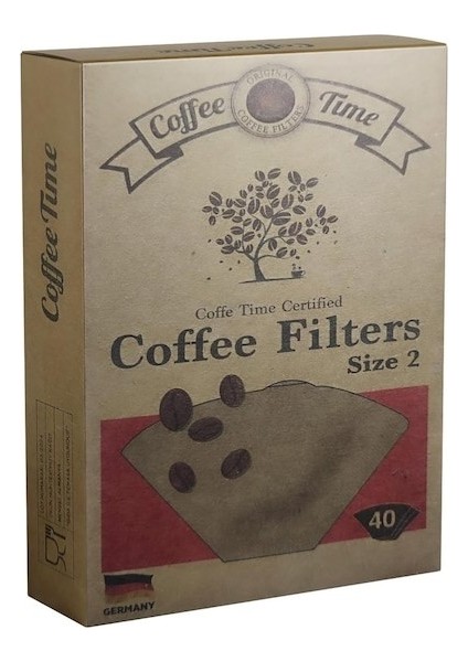 Sertifikalı Filtre Kahve Kağıdı Filters 1/ 2 2 Numara 40'lı Paket