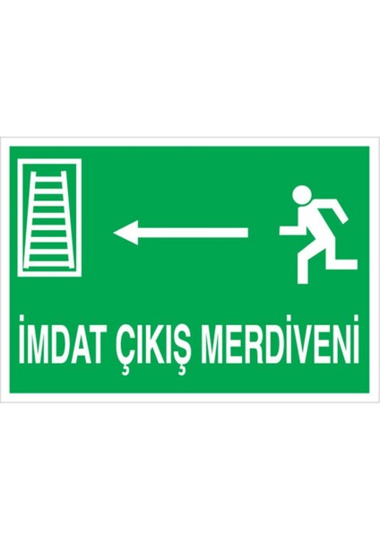 Yangın Çıkışı Uyarı Tabelası - 20X30 Alüminyum Kompozit Panel - Aç9