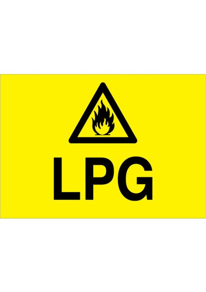 Lpg Uyarı Tabelası - 35X50 Alüminyum Kompozit Panel - DG25