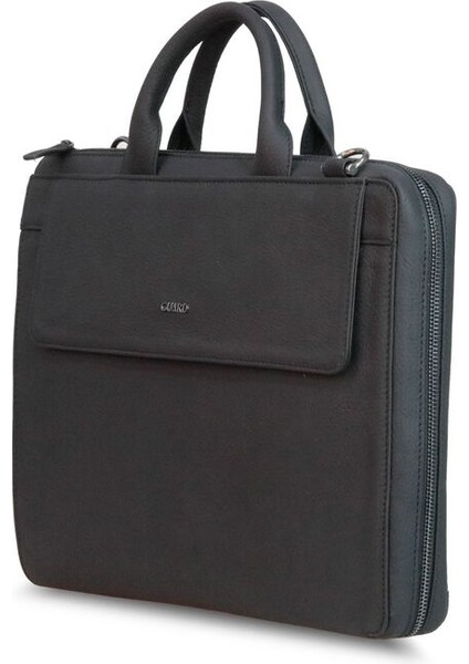 Hakiki Deri Mat Siyah Ince Laptop & Evrak Çantası (326) fiyatları