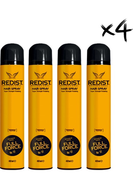 4 Adet Full Force Saç Spreyi 400 ML