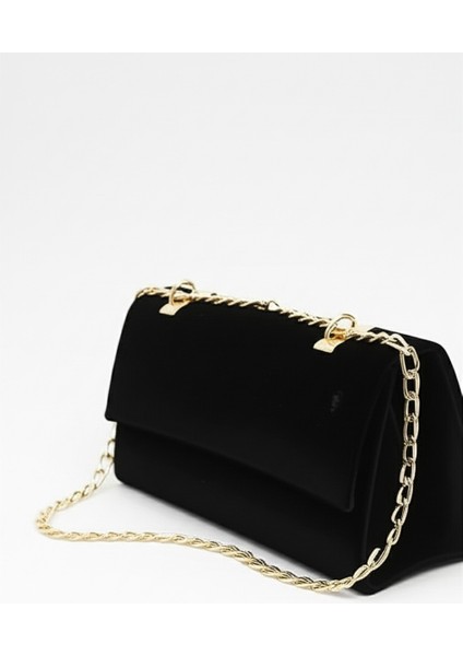 Kadın Zincir Askılı Kapaklı Süet Veya Suni Deri Abiye Çanta modelleri