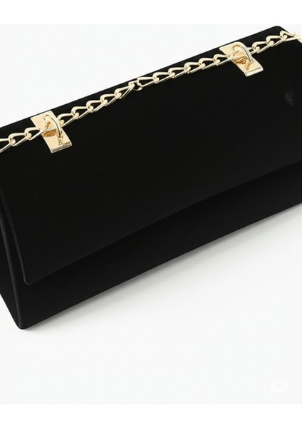 Kadın Zincir Askılı Kapaklı Süet Veya Suni Deri Abiye Çanta indirimleri