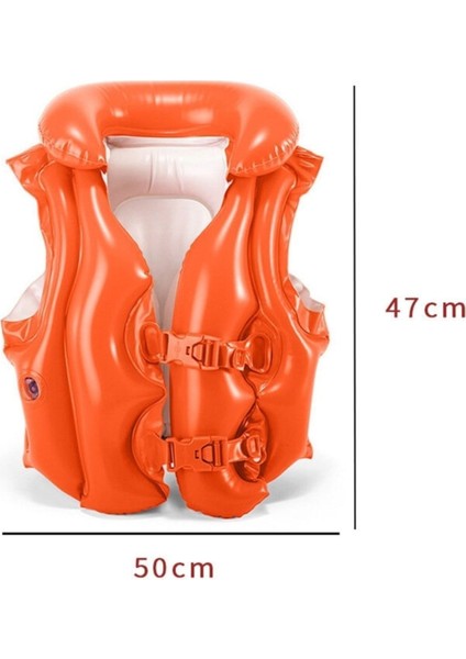 Şişme Can Yeleği Yüzme Can Yeleği Deniz Yeleği Şişme Cankurtaran Yelek Life Vest Emniyet 50X47 Cm. fiyatları