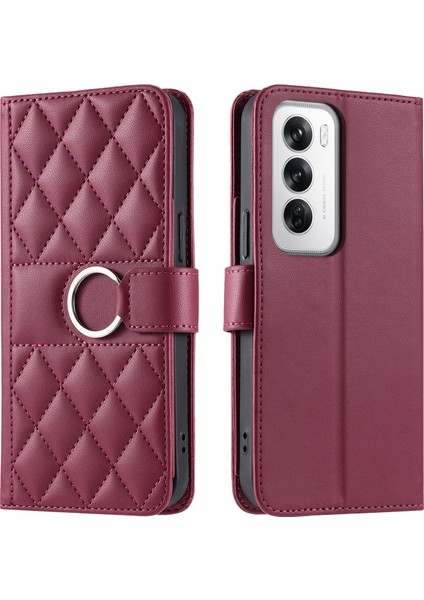 Oppo Reno 12 5g Flip Kılıf Manyetik Halka Deri Flip Ince Cüzdan Kılıfı Kart Tutucu ve Uzun Askılı (Yurt Dışından) indirimleri